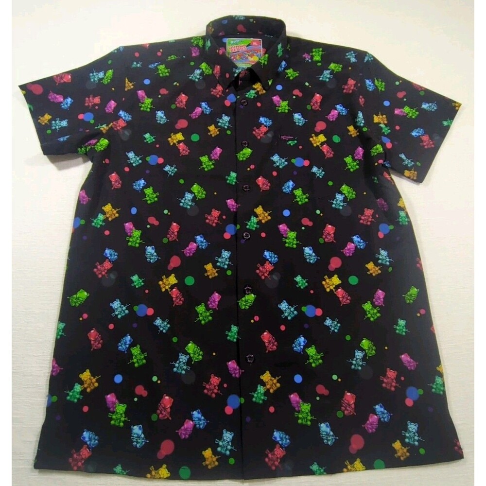 Retro Rifle "Gunny Bears" XL Mens Button Down Shirt